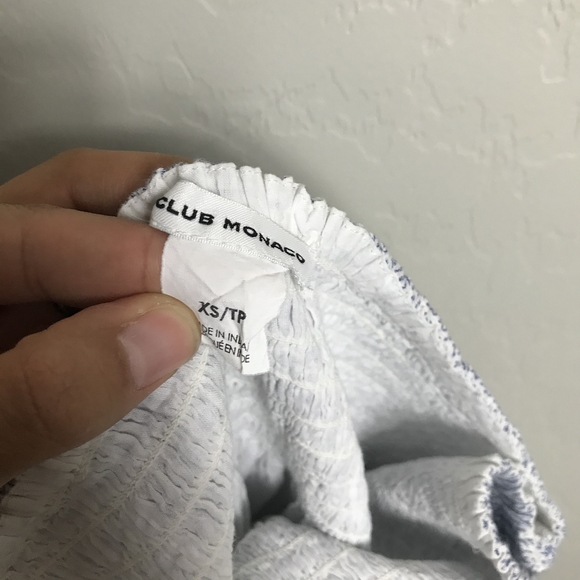 Club Monaco XS Blue White Striped Mini Skirt - Picture 5 of 6